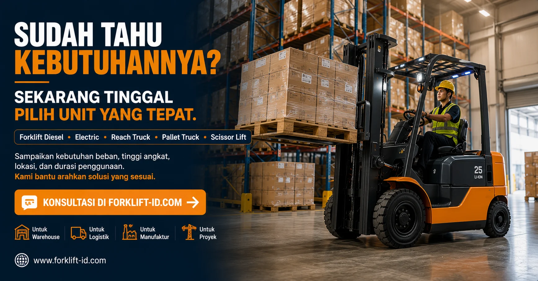 Konsultasi sewa forklift dan solusi material handling untuk kebutuhan industri